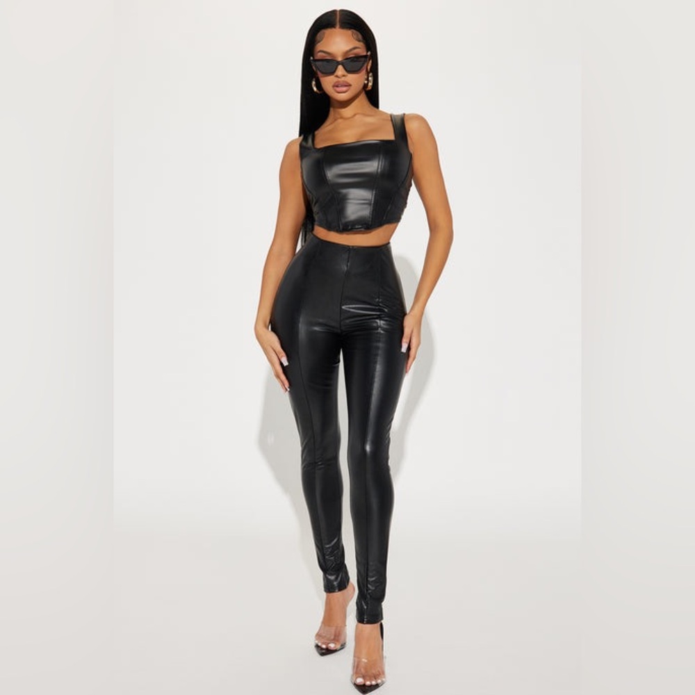 Fashion Nova Black Leather Pants
